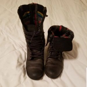 Steve Madden Fold Over Combat Boots